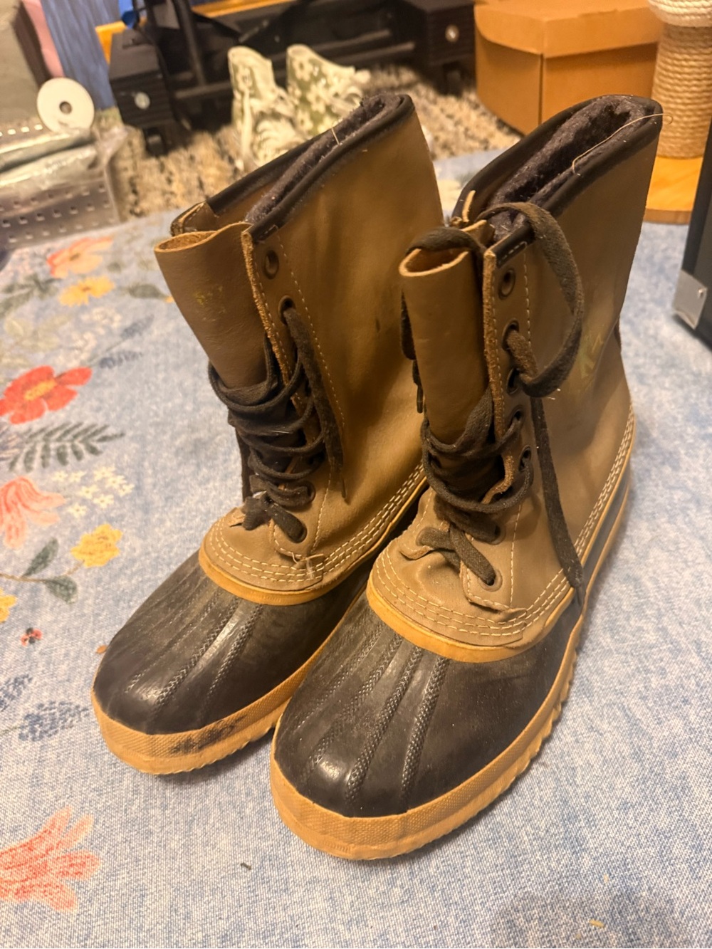 Sorel Brown and Black Men's Rain & Snow Boots